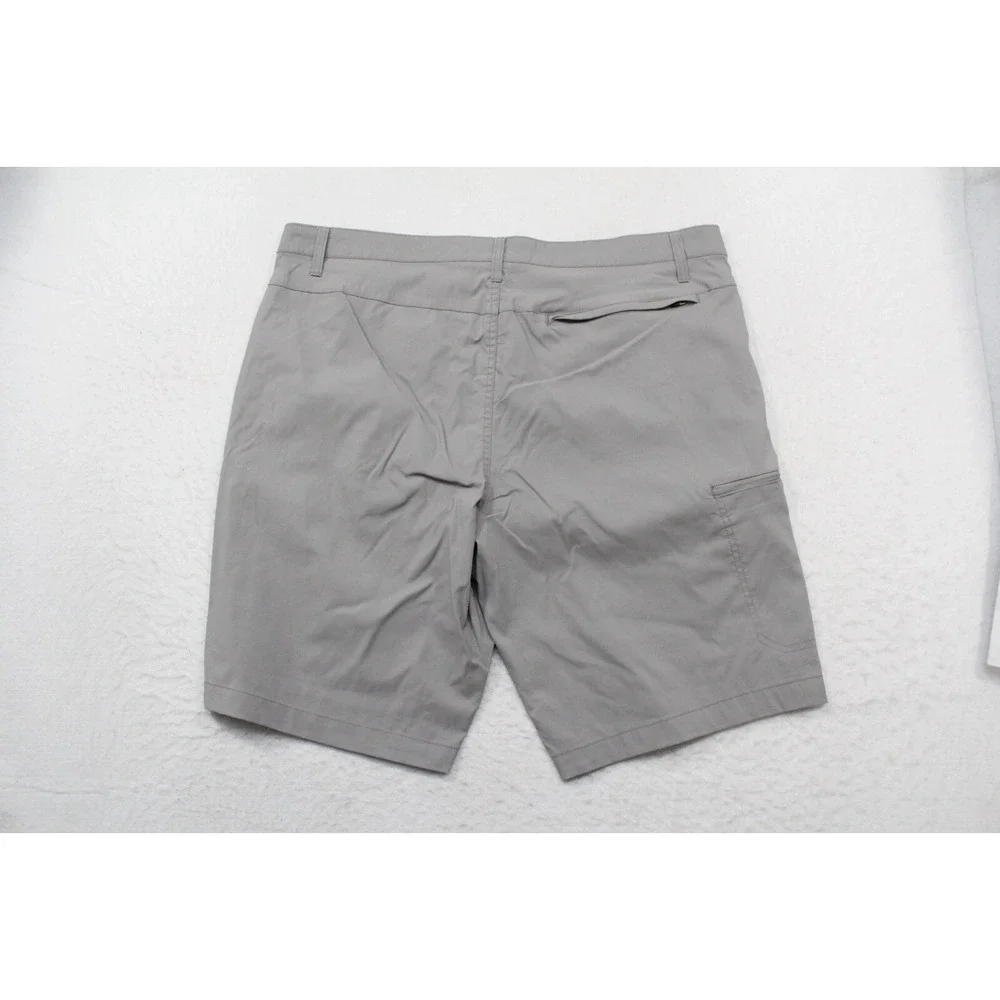 Eddie Bauer Hiking Shorts Gray Cargo Pocket Wicking Nylon Stretch Mens 38 x 10